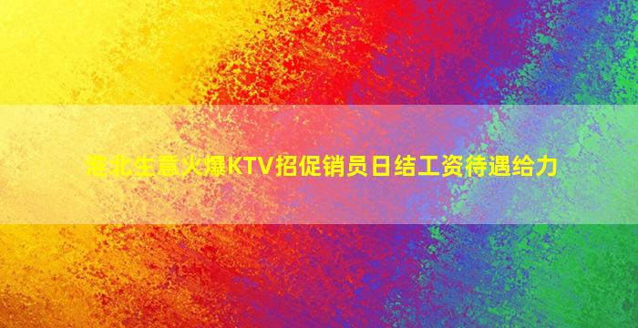 淮北生意火爆KTV招促销员日结工资待遇给力
